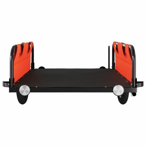 Fietstrailer oxford stof en ijzer oranje 5