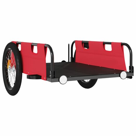Fietstrailer oxford stof en ijzer rood 4