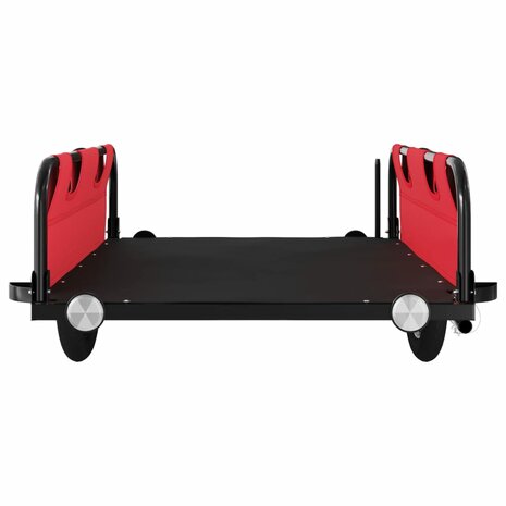 Fietstrailer oxford stof en ijzer rood 5