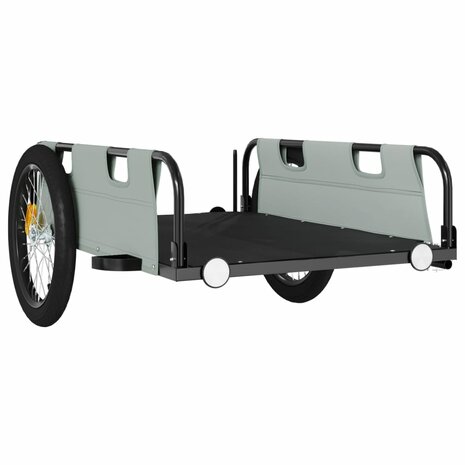 Fietstrailer oxford stof en ijzer grijs 4