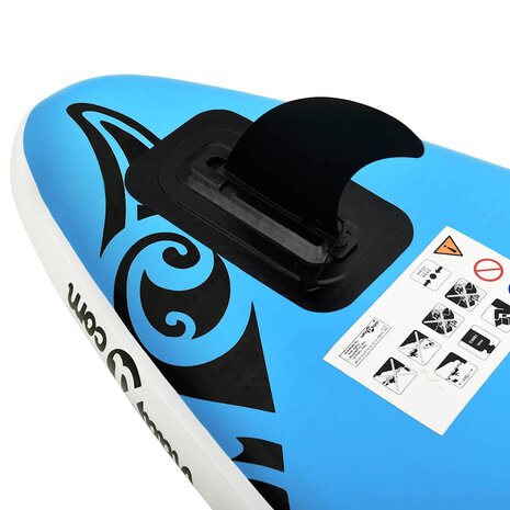 Stand Up Paddleboardset opblaasbaar 366x76x15 cm blauw 7