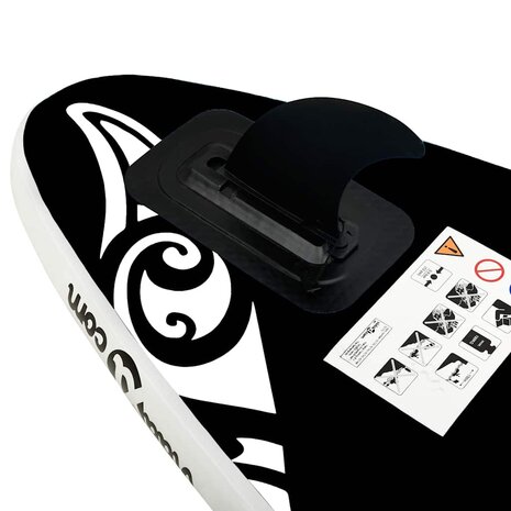 Stand Up Paddleboardset opblaasbaar 320x76x15 cm zwart 5