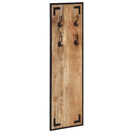 Kapstok 35x8x110 cm massief ruw mangohout 9