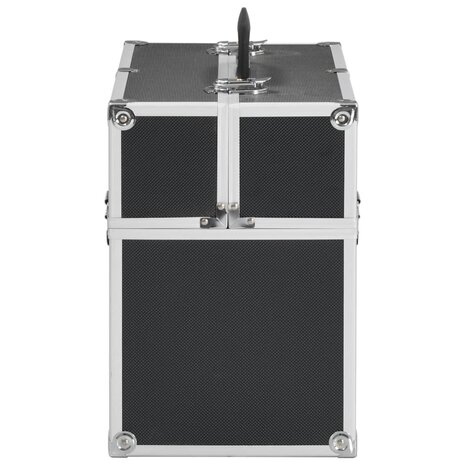 Make-up koffer 37x24x35 cm aluminium zwart 4
