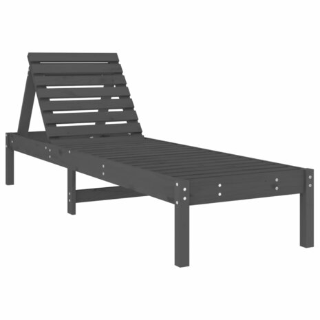 Ligstoel 199,5x60x74 cm massief grenenhout grijs 2