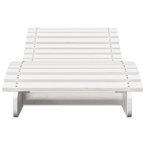 Ligbed 205x60x31,5 cm massief grenenhout wit 4