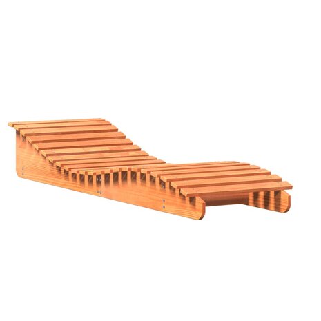 Ligbed 205x60x31,5 cm massief grenenhout wasbruin 2