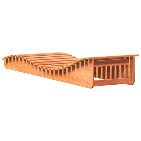 Ligbed 205x60x31,5 cm massief grenenhout wasbruin 6