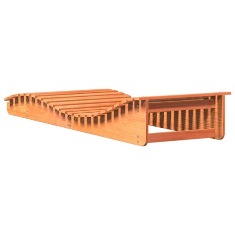 Ligbed 205x70x31,5 cm massief grenenhout wasbruin 6