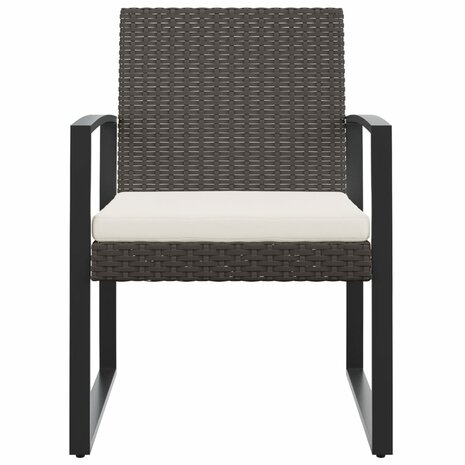Tuinstoelen 2 st polypropeen rattan bruin 3