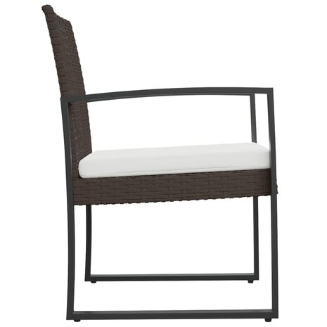 Tuinstoelen 2 st polypropeen rattan bruin 4