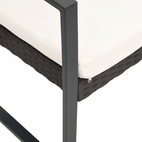 Tuinstoelen 2 st polypropeen rattan bruin 5