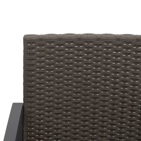 Tuinstoelen 2 st polypropeen rattan bruin 6