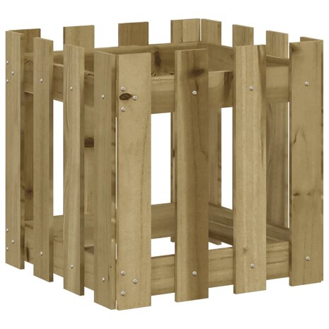 Plantenbak met hekontwerp 40x40x40 cm geïmpregneerd grenenhout 2