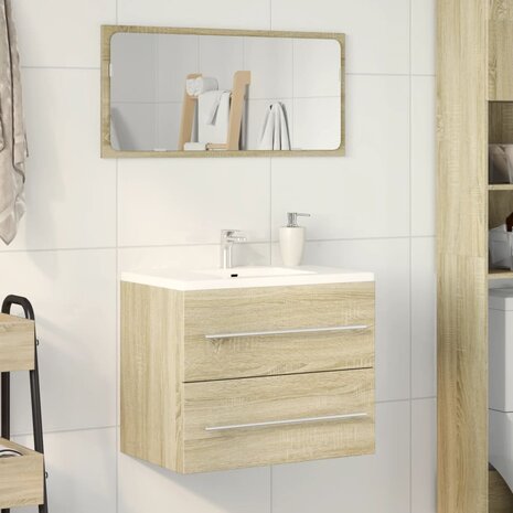 Wastafelkast 60x38,5x48 cm spaanplaat sonoma eikenkleurig 3