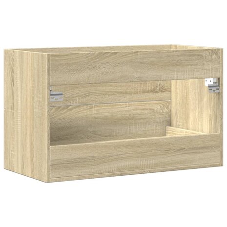 Wastafelkast 80x38,5x48 cm bewerkt hout oud houtkleurig 7