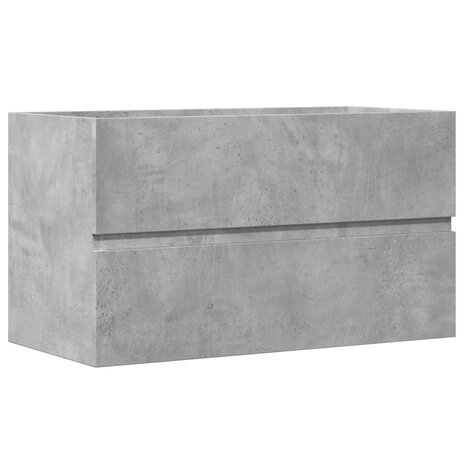 Wastafelkast 90x38,5x45 cm spaanplaat betongrijs 2