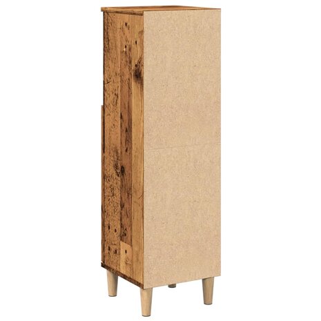 Badkamerkast 30x30x100 cm bewerkt hout oud houtkleurig 7