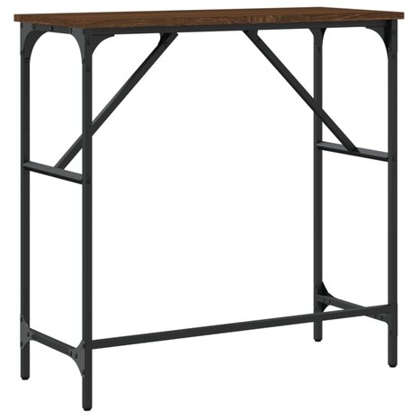 Wandtafel 75x32x75 cm bewerkt hout bruin eikenkleur 6