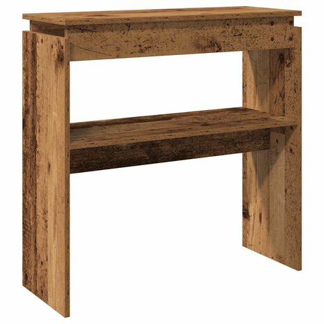 Wandtafel 80x30x80 cm bewerkt hout oud houtkleurig 2