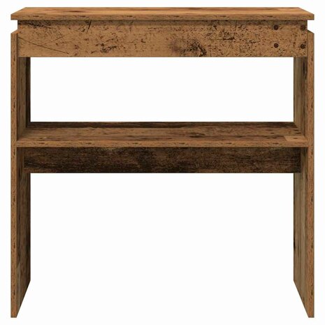 Wandtafel 80x30x80 cm bewerkt hout oud houtkleurig 4