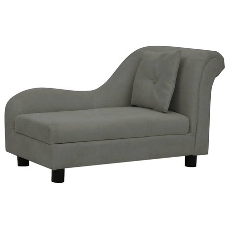 Hondenbank met kussen 83x44x44 cm pluche donkergrijs 2