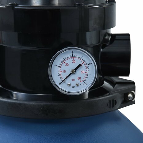 Zwembadzandfilter met 4-positie ventiel 300 mm blauw 6