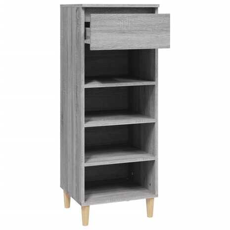 Schoenenkast 40x36x105 cm bewerkt hout grijs sonoma 6