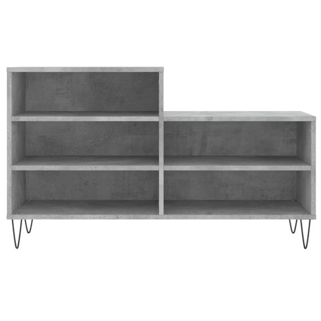 Schoenenkast 102x36x60 cm bewerkt hout betongrijs 4