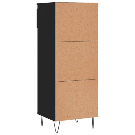 Schoenenkast 40x36x105 cm bewerkt hout zwart 8