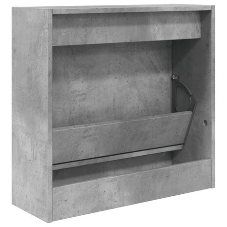 Schoenenkast 60x21x57 cm bewerkt hout betongrijs 7