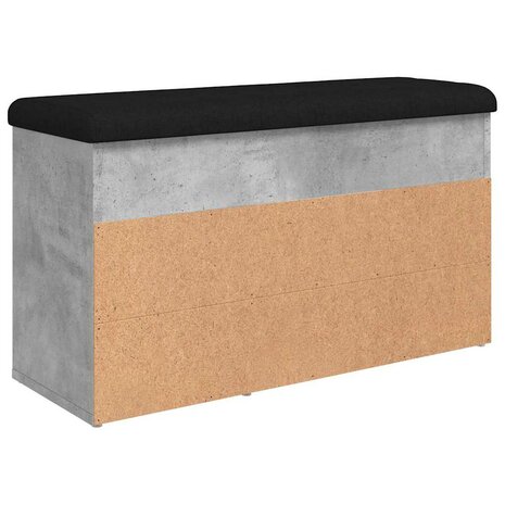 Schoenenbank 82x32x45,5 cm bewerkt hout betongrijs 8