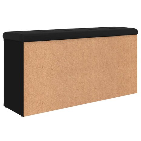 Schoenenbank 102x32x50 cm bewerkt hout zwart 7