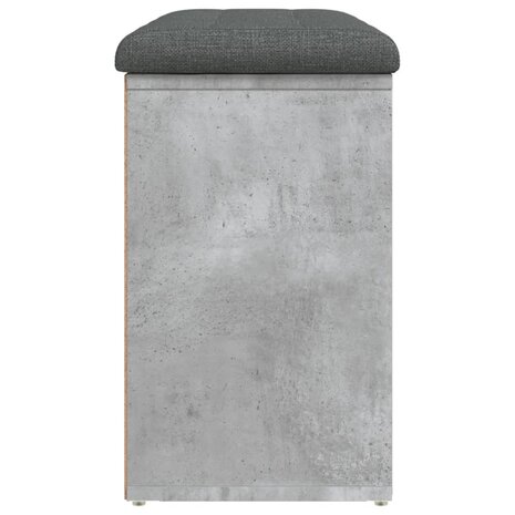 Schoenenbank 82x32x50 cm bewerkt hout betongrijs 6