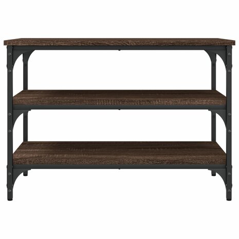 Schoenenbankje 70x38,5x49 cm bewerkt hout bruin eikenkleur 5