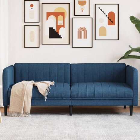 Driezitsbank stof blauw 1