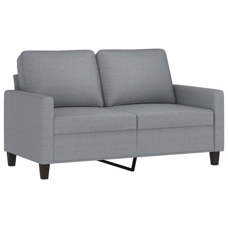 3-delige Loungeset met kussens stof lichtgrijs 3
