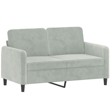 3-delige Loungeset fluweel lichtgrijs 3