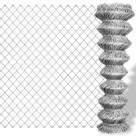 Gaashek 15x0,8 m gegalvaniseerd staal zilverkleurig 1
