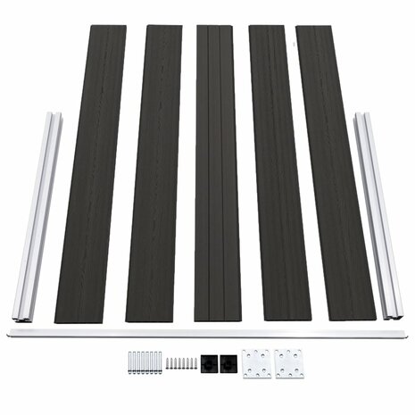 Schuttingpaneel 180x105 cm HKC zwart 4