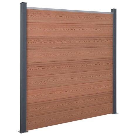Schuttingpaneelset 180x186 cm HKC bruin 1