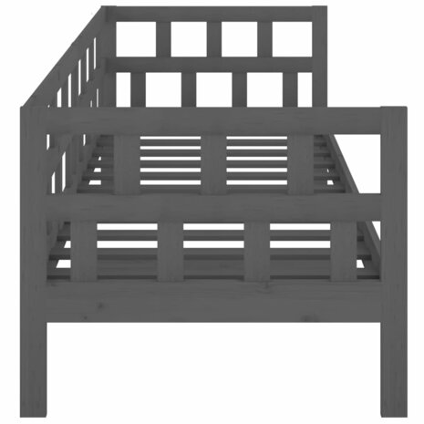 Slaapbank massief grenenhout grijs 80x200 cm 9