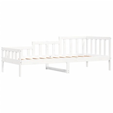 Slaapbank zonder matras 80x200 cm massief grenenhout wit 5