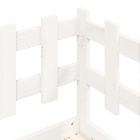 Slaapbank zonder matras 80x200 cm massief grenenhout wit 8