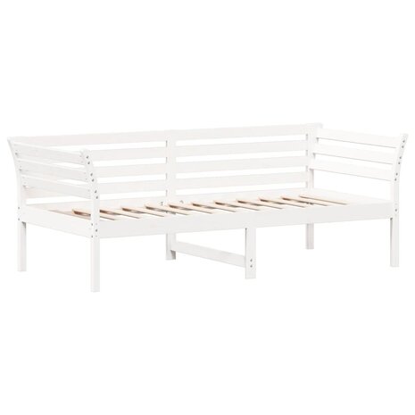 Slaapbank zonder matras 75x190 cm massief grenenhout wit 2