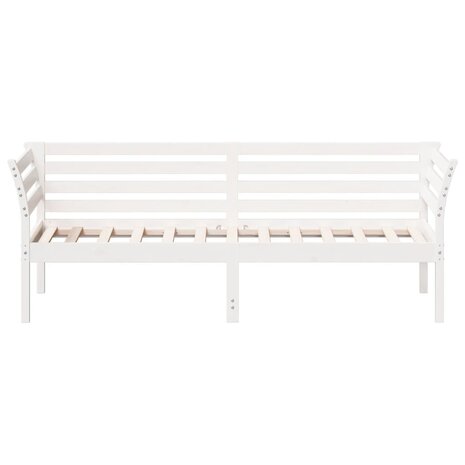 Slaapbank zonder matras 75x190 cm massief grenenhout wit 3