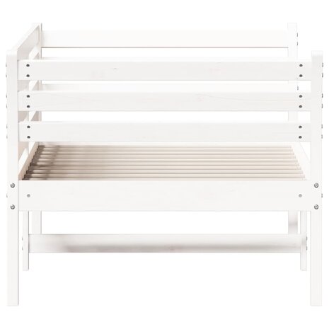 Slaapbank zonder matras 75x190 cm massief grenenhout wit 4