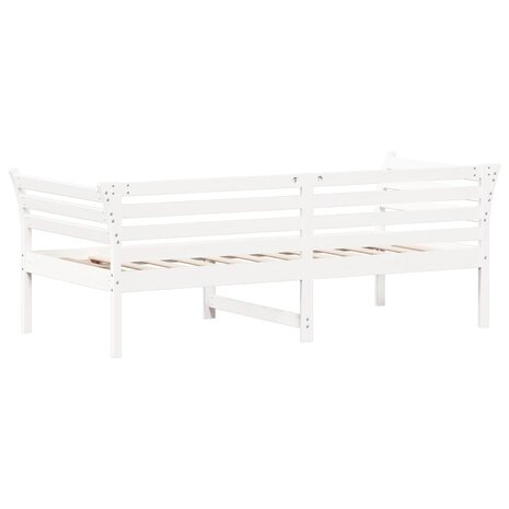 Slaapbank zonder matras 75x190 cm massief grenenhout wit 5