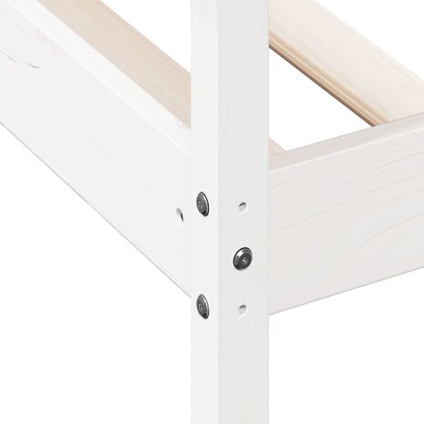 Slaapbank zonder matras 75x190 cm massief grenenhout wit 6