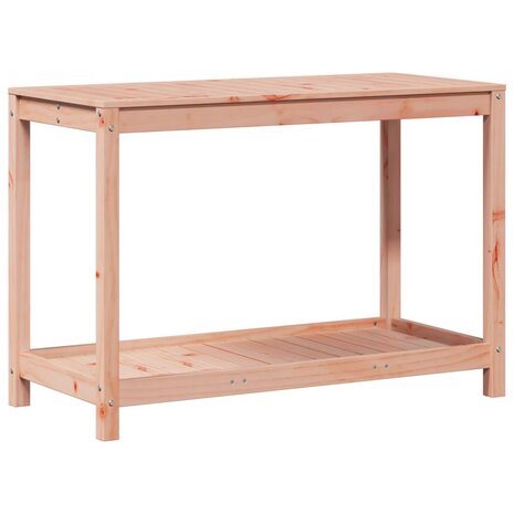 Oppottafel met schap 108x50x75 cm massief douglashout 2